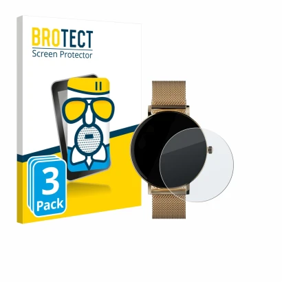 Parte frontale di una confezione del prodotto con il logo del marchio BROTECT. Accanto è raffigurato il dispositivo ZenWatch V