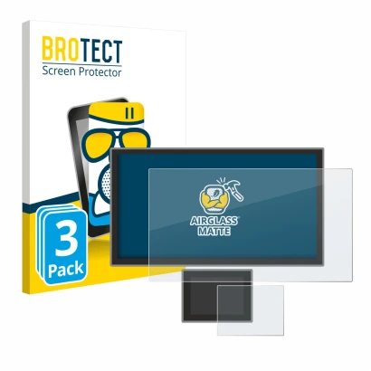 Parte frontale di una confezione del prodotto con il logo del marchio BROTECT. Accanto è raffigurato il dispositivo Icom IC-77