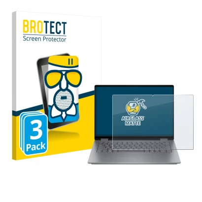 Parte frontale di una confezione del prodotto con il logo del marchio BROTECT. Accanto è raffigurato il dispositivo HP OmniBoo