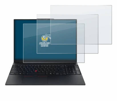 Immagine del dispositivo Lenovo ThinkPad E16 Gen 3 con un'ampia varietà di protezioni per lo schermo.