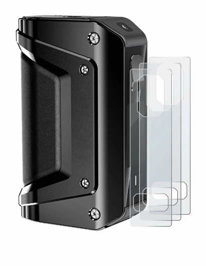 Immagine del dispositivo GeekVape Aegis Legend 3 con un'ampia varietà di protezioni per lo schermo.