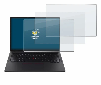 Immagine del dispositivo Lenovo ThinkPad T14 Gen 6 con un'ampia varietà di protezioni per lo schermo.