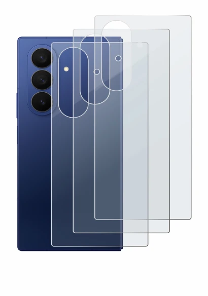 Immagine del dispositivo Samsung Galaxy Z Fold 7 (Posteriore) con un'ampia varietà di protezioni per lo schermo.