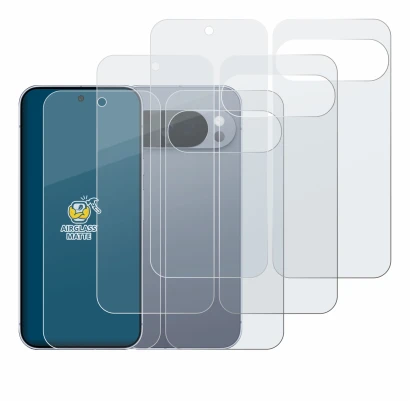 Immagine del dispositivo Google Pixel 10 Pro (Fronte+Retro) con un'ampia varietà di protezioni per lo schermo.