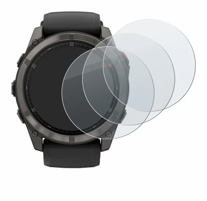 Immagine del dispositivo Garmin Fenix 8 Pro AMOLED (51 mm) con un'ampia varietà di protezioni per lo schermo.