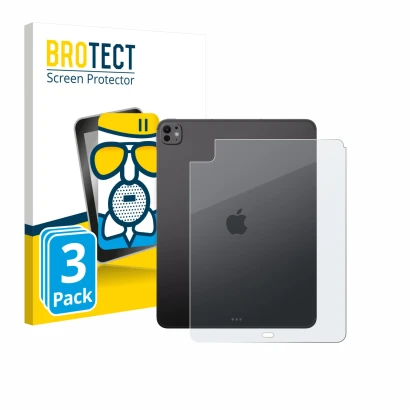 Parte frontale di una confezione del prodotto con il logo del marchio BROTECT. Accanto è raffigurato il dispositivo Apple iPad