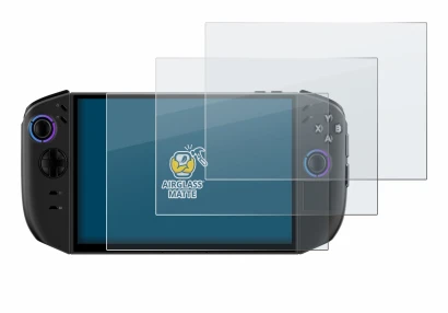 Immagine del dispositivo Lenovo Legion Go Gen 2 con un'ampia varietà di protezioni per lo schermo.