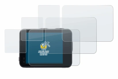 Immagine del dispositivo Akaso Brave 7 con un'ampia varietà di protezioni per lo schermo.