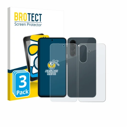 Parte frontale di una confezione del prodotto con il logo del marchio BROTECT. Accanto è raffigurato il dispositivo Samsung Ga