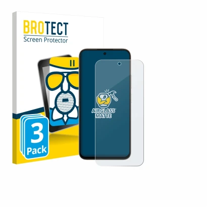 Parte frontale di una confezione del prodotto con il logo del marchio BROTECT. Accanto è raffigurato il dispositivo Oppo A6c c