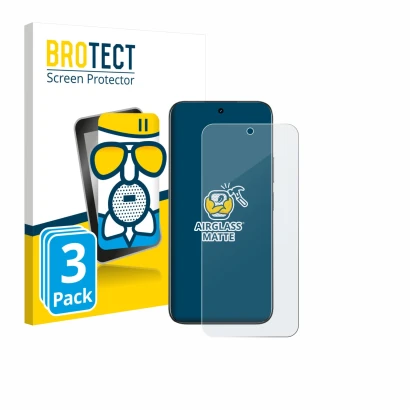 Parte frontale di una confezione del prodotto con il logo del marchio BROTECT. Accanto è raffigurato il dispositivo realme C85