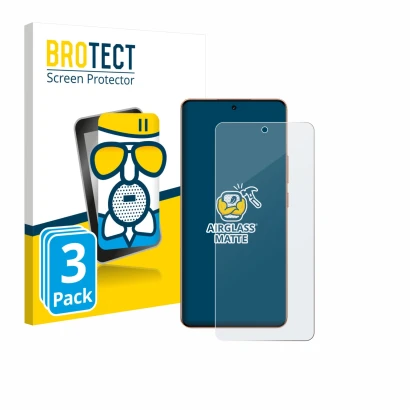 Parte frontale di una confezione del prodotto con il logo del marchio BROTECT. Accanto è raffigurato il dispositivo realme P4 