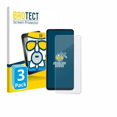 Parte frontale di una confezione del prodotto con il logo del marchio BROTECT. Accanto è raffigurato il dispositivo realme P4x