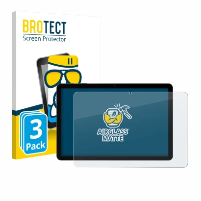 Parte frontale di una confezione del prodotto con il logo del marchio BROTECT. Accanto è raffigurato il dispositivo Doogee Tab