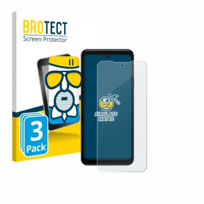 Parte frontale di una confezione del prodotto con il logo del marchio BROTECT. Accanto è raffigurato il dispositivo Sunmi M3 c