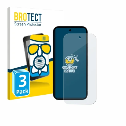 Parte frontale di una confezione del prodotto con il logo del marchio BROTECT. Accanto è raffigurato il dispositivo Google Pix