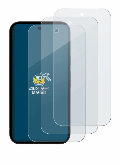 Immagine del dispositivo Google Pixel 10a con un'ampia varietà di protezioni per lo schermo.