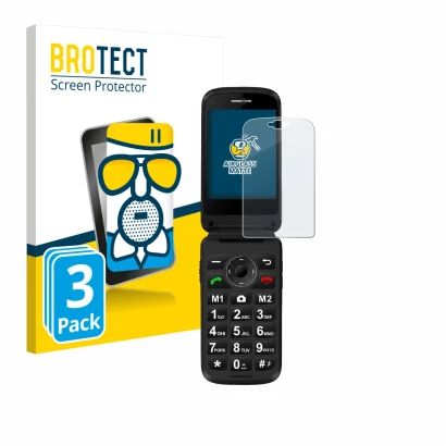 Parte frontale di una confezione del prodotto con il logo del marchio BROTECT. Accanto è raffigurato il dispositivo Simvalley 