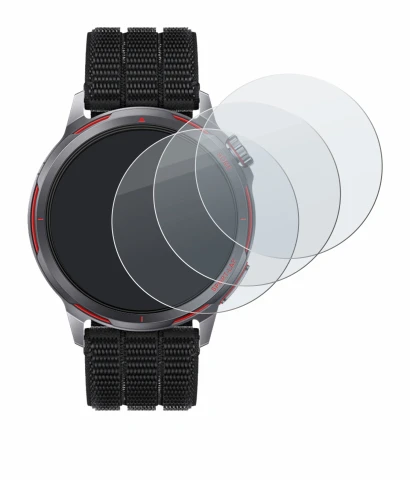 Immagine del dispositivo Huawei Watch GT Runner 2 con un'ampia varietà di protezioni per lo schermo.