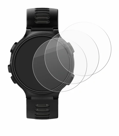 Immagine del dispositivo Garmin Forerunner 735XT con un'ampia varietà di protezioni per lo schermo.