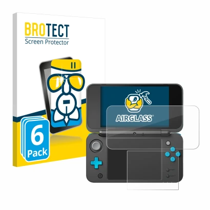 Parte frontale di una confezione del prodotto con il logo del marchio BROTECT. Accanto è raffigurato il dispositivo New Ninten