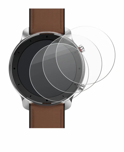 Immagine del dispositivo Huami Amazfit GTR (47 mm) con un'ampia varietà di protezioni per lo schermo.