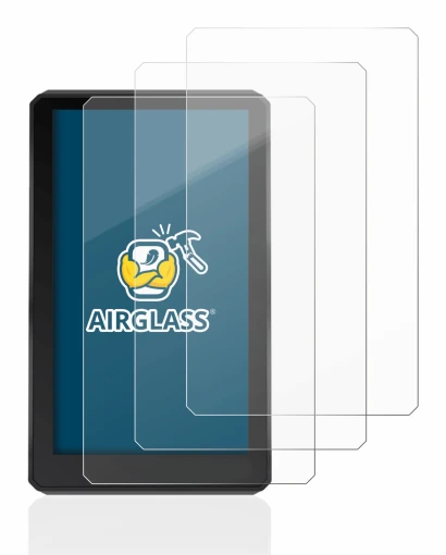 Immagine del dispositivo Garmin zumo XT con un'ampia varietà di protezioni per lo schermo.