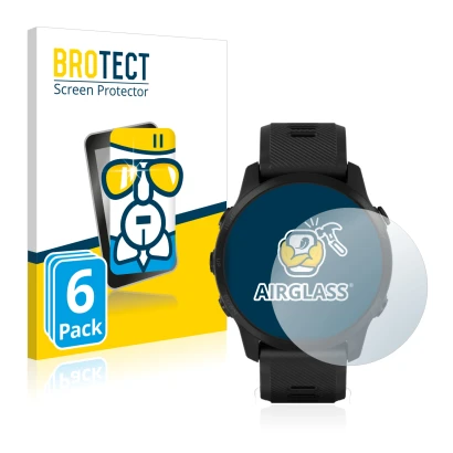 Parte frontale di una confezione del prodotto con il logo del marchio BROTECT. Accanto è raffigurato il dispositivo Garmin For