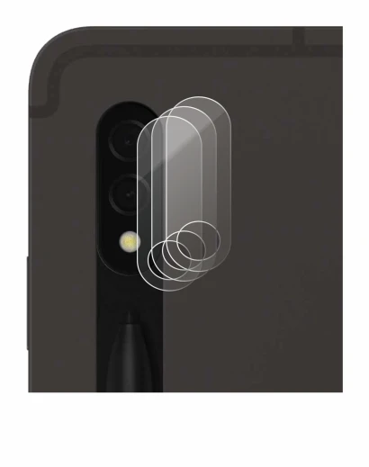 Immagine del dispositivo Samsung Galaxy Tab S8 5G (SOLO Fotocamera) con un'ampia varietà di protezioni per lo schermo.