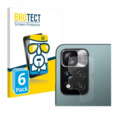 Parte frontale di una confezione del prodotto con il logo del marchio BROTECT. Accanto è raffigurato il dispositivo Xiaomi Red