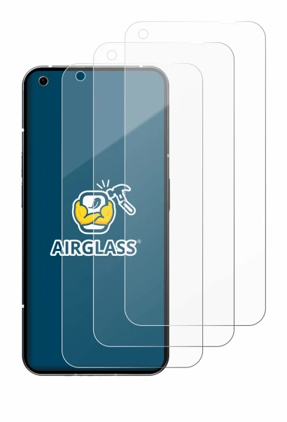 Immagine del dispositivo Nothing Phone (1) con un'ampia varietà di protezioni per lo schermo.