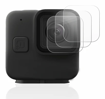 Immagine del dispositivo GoPro Hero 11 mini Lente (Cassa) con un'ampia varietà di protezioni per lo schermo.
