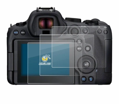 Immagine del dispositivo Canon EOS R6 Mark II con un'ampia varietà di protezioni per lo schermo.