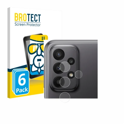 Parte frontale di una confezione del prodotto con il logo del marchio BROTECT. Accanto è raffigurato il dispositivo Samsung Ga