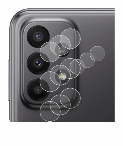 Immagine del dispositivo Samsung Galaxy A23 5G (SOLO Fotocamera) con un'ampia varietà di protezioni per lo schermo.