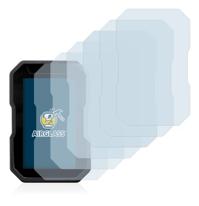 Immagine del dispositivo Ducati DesertX 2022 con un'ampia varietà di protezioni per lo schermo.