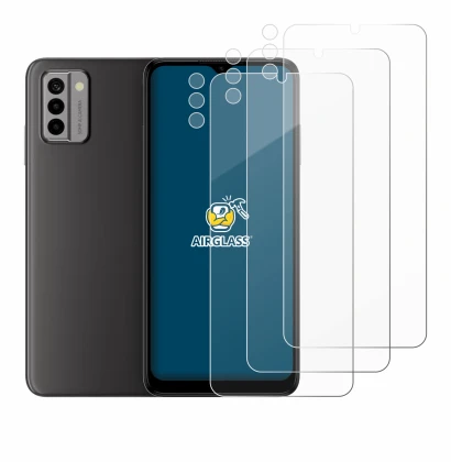 Immagine del dispositivo Nokia G22 (Fronte+Fotocamera) con un'ampia varietà di protezioni per lo schermo.