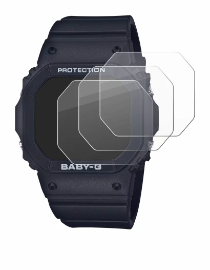 Immagine del dispositivo Casio Baby-G BGD-565 con un'ampia varietà di protezioni per lo schermo.