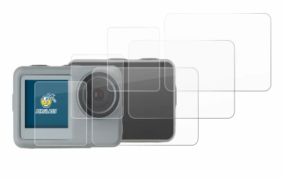 Immagine del dispositivo Rollei Actioncam 9s Plus con un'ampia varietà di protezioni per lo schermo.