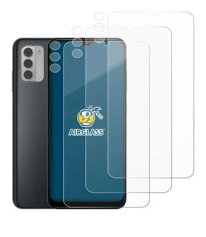 Immagine del dispositivo Nokia G42 5G (Fronte+Fotocamera) con un'ampia varietà di protezioni per lo schermo.