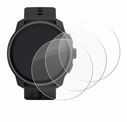 Immagine del dispositivo Suunto Race S con un'ampia varietà di protezioni per lo schermo.