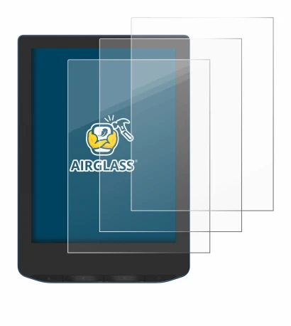 Immagine del dispositivo PocketBook Verse Pro Color con un'ampia varietà di protezioni per lo schermo.