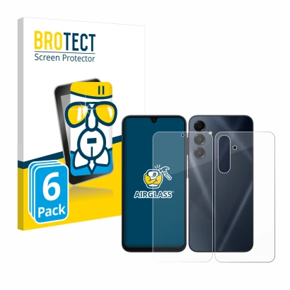 Parte frontale di una confezione del prodotto con il logo del marchio BROTECT. Accanto è raffigurato il dispositivo Samsung Ga