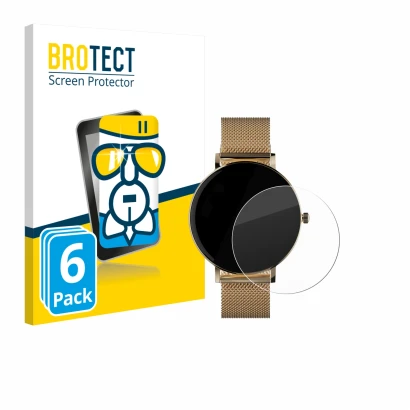 Parte frontale di una confezione del prodotto con il logo del marchio BROTECT. Accanto è raffigurato il dispositivo ZenWatch V