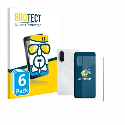 Parte frontale di una confezione del prodotto con il logo del marchio BROTECT. Accanto è raffigurato il dispositivo OnePlus No