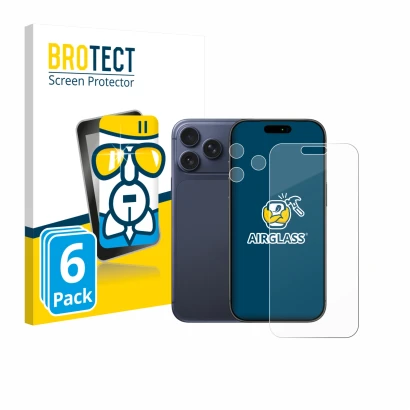 Parte frontale di una confezione del prodotto con il logo del marchio BROTECT. Accanto è raffigurato il dispositivo Apple iPho