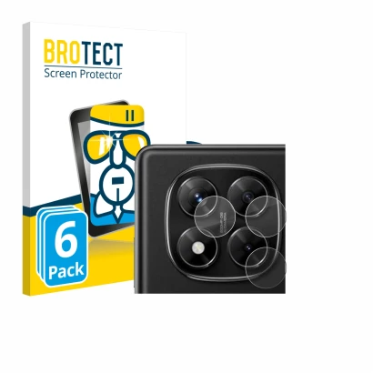 Parte frontale di una confezione del prodotto con il logo del marchio BROTECT. Accanto è raffigurato il dispositivo Xiaomi Red