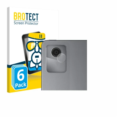 Parte frontale di una confezione del prodotto con il logo del marchio BROTECT. Accanto è raffigurato il dispositivo Lenovo Tab