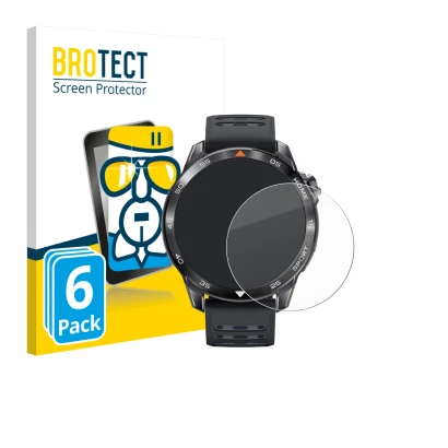 Parte frontale di una confezione del prodotto con il logo del marchio BROTECT. Accanto è raffigurato il dispositivo Xiaomi Mib