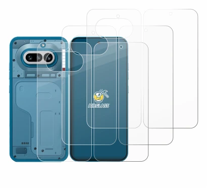 Immagine del dispositivo Nothing Phone (4a) (Fronte+Retro) con un'ampia varietà di protezioni per lo schermo.